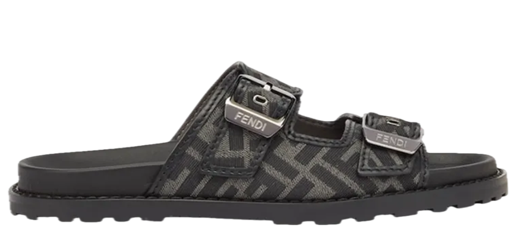 Dép Fendi Feel Jacquard Fabric ‘Black’ 7X1604AJZFF0TUY