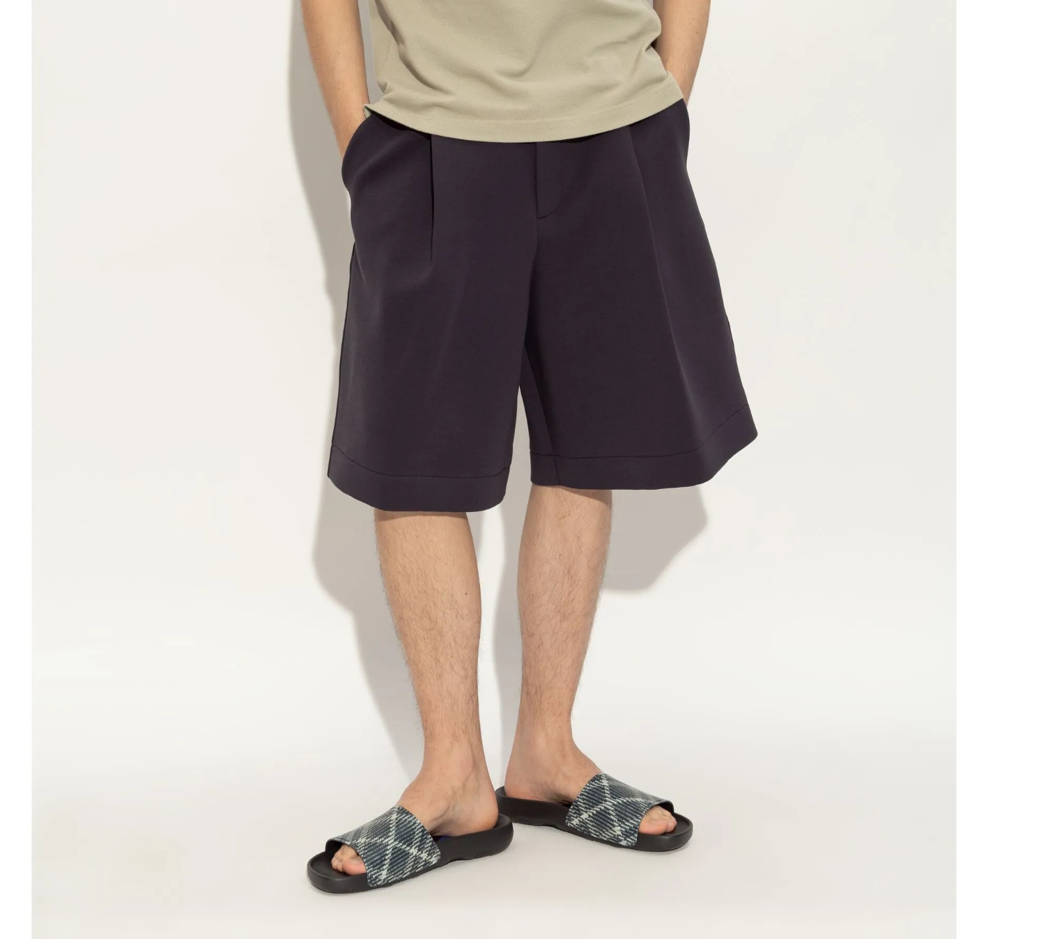 Alternative view of Dép Burberry Check Dive 'Black Beige' 8102419-B9629