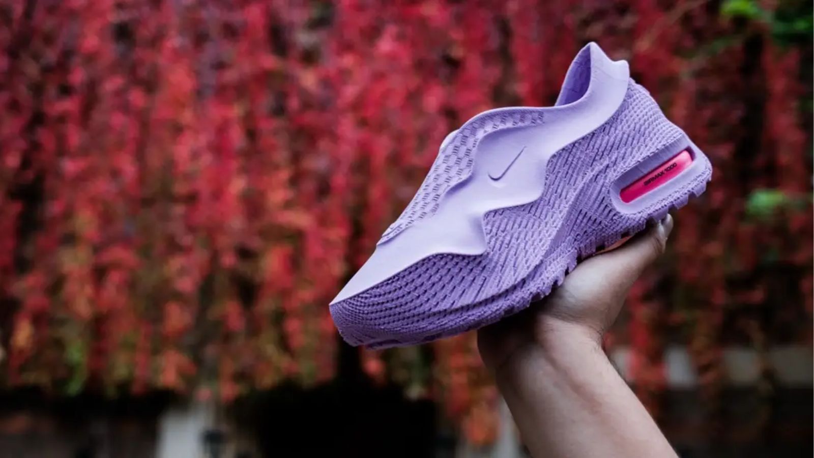 Hinh anh 1: Hinh anh giay Air Max 1000 Lilac voi cong nghe in 3D va thiet ke noi bat
