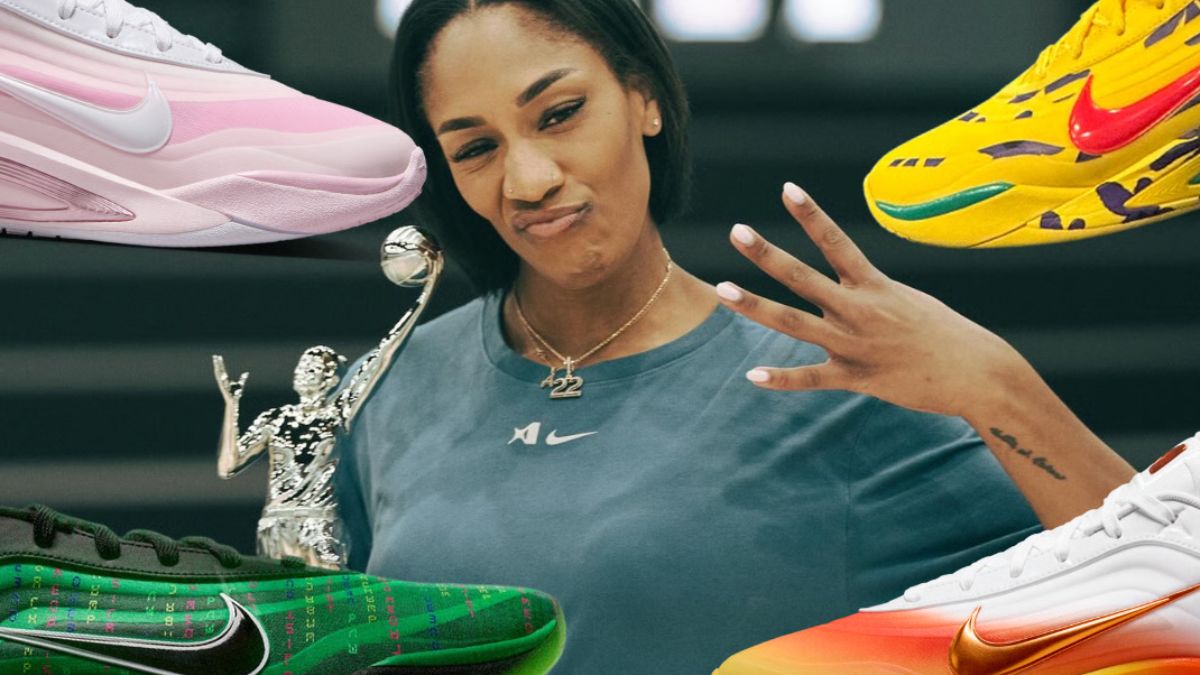 Hinh anh Nike A’One Pink A’ura, phoi mau dau tien cua A'ja Wilson