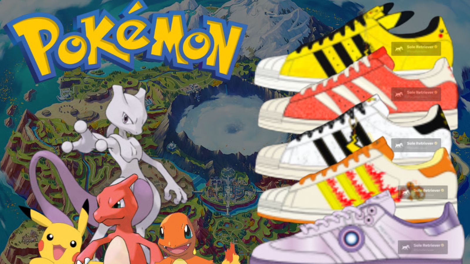 Hinh anh 1: Giay adidas x Pokemon Samba va Gazelle ky niem 30 nam