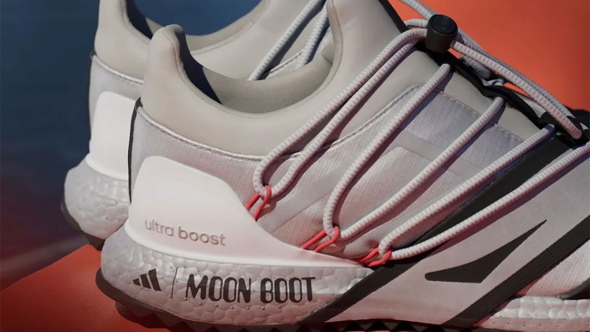 Bo suu tap giay Moon Boot va adidas voi thiet ke Space Blanket Silver