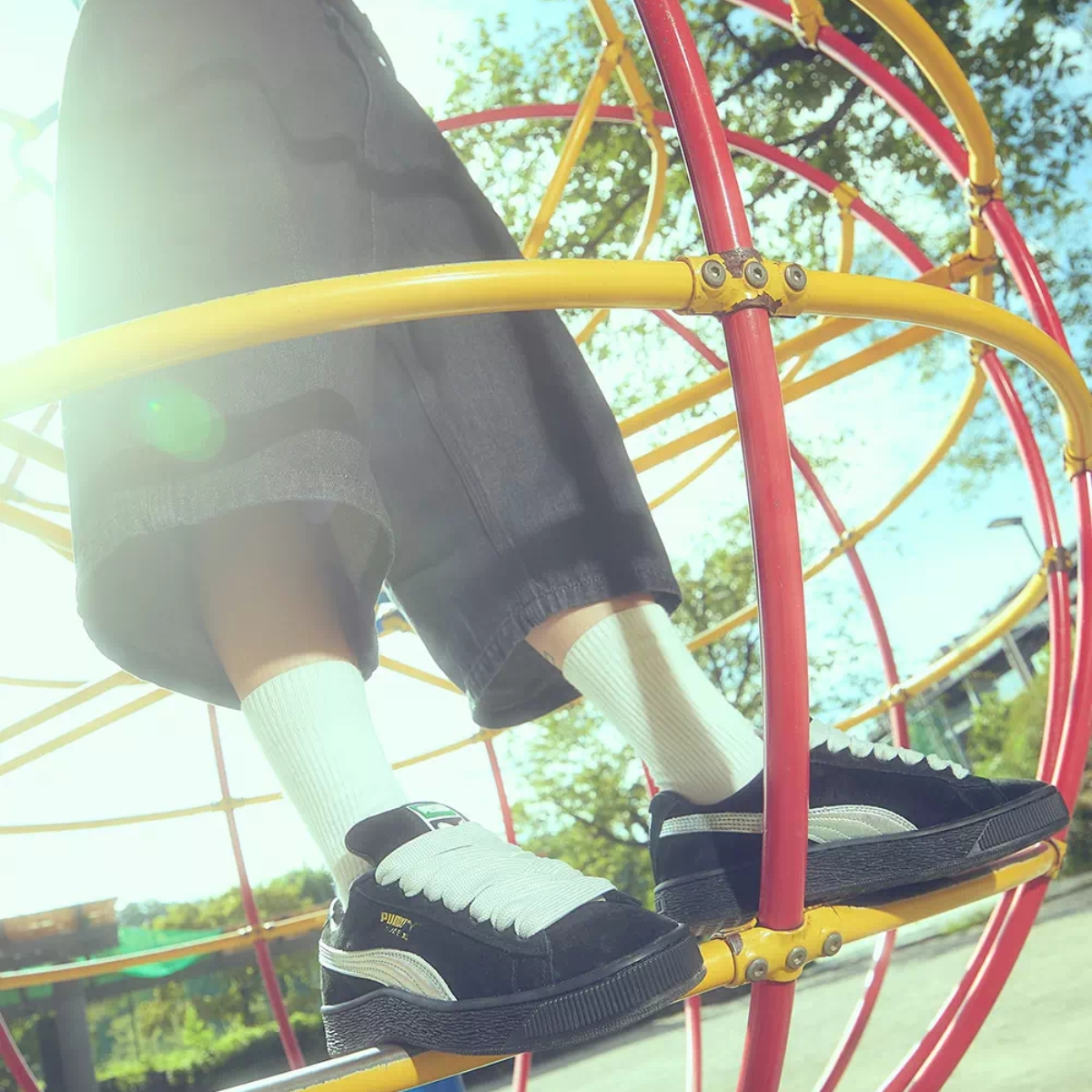 Alternative view of Giày Puma Suede XL ‘Black Silver’ 401413-01