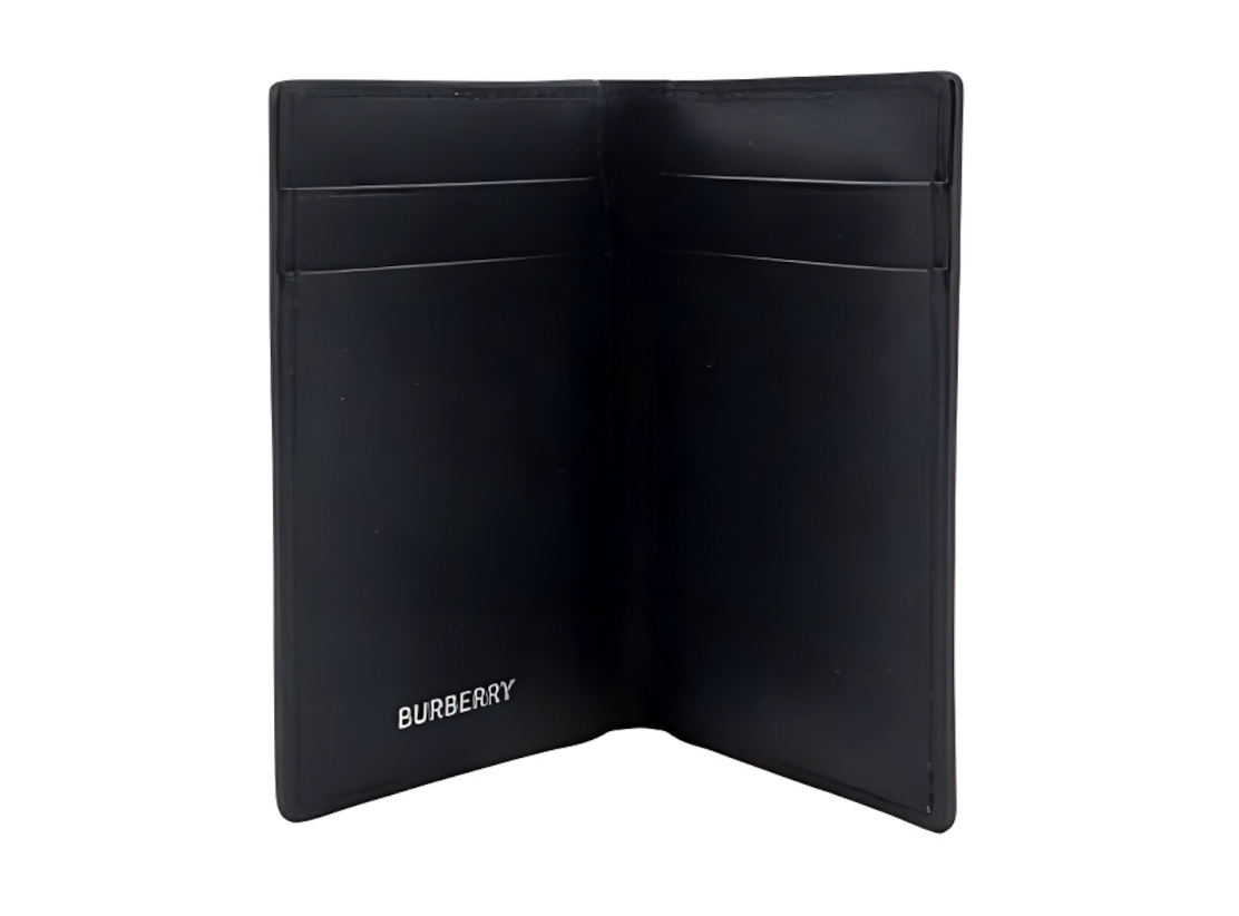 Alternative view of Ví Burberry Check Pattern Bi-Fold PU Wallet 'Brown' 80841671